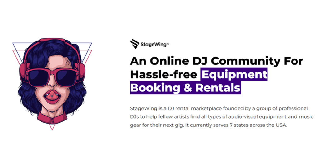 Party rental marketplace-platform StageWing