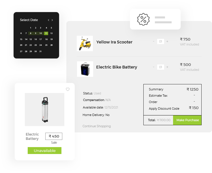 Electric Vehicle Rental Website Features