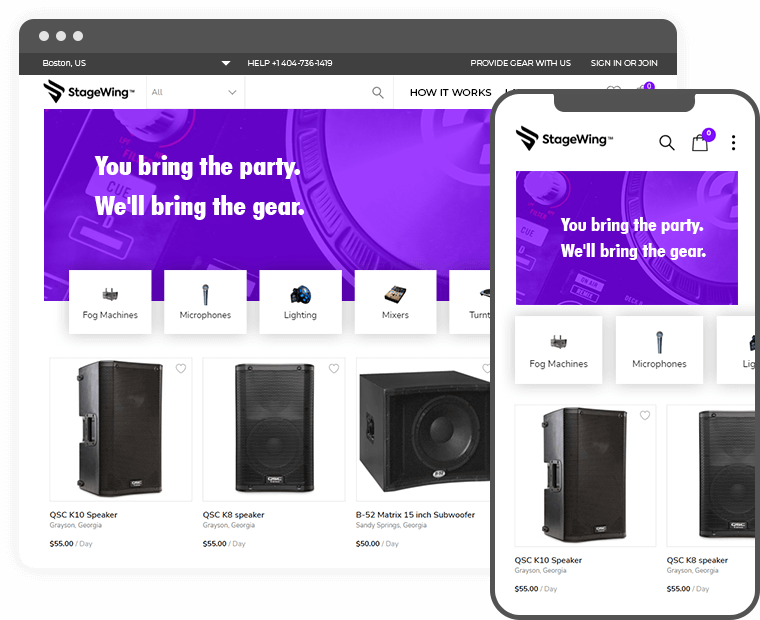 StageWing - Audio-Video Rental Marketplace for Professionals
